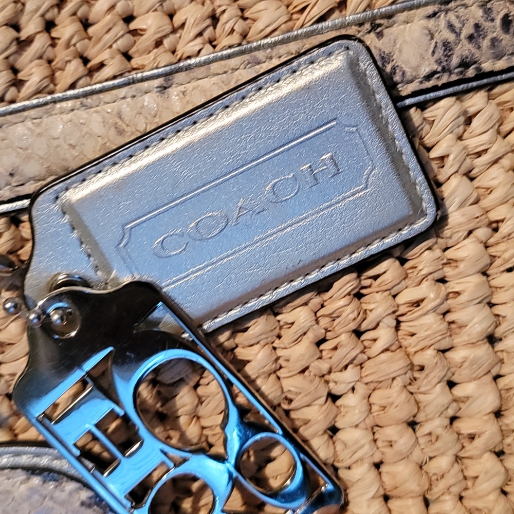 COACH STRAW NATURAL BAG 17”x10”x6”, Large Tote, Gorgeous!🔥 - Picture 5 of 17